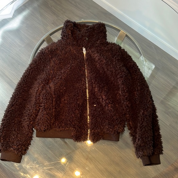 Size XS from H&M black turtle neck teddy bear jacket - Picture 1 of 6